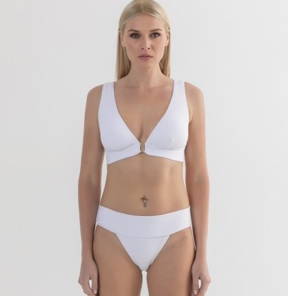 Μπικίνι τρίγωνο ζακάρ κούμπωμα εμπρός