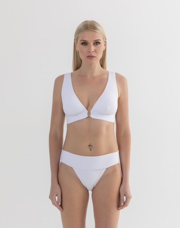 Μπικίνι τρίγωνο ζακάρ κούμπωμα εμπρός